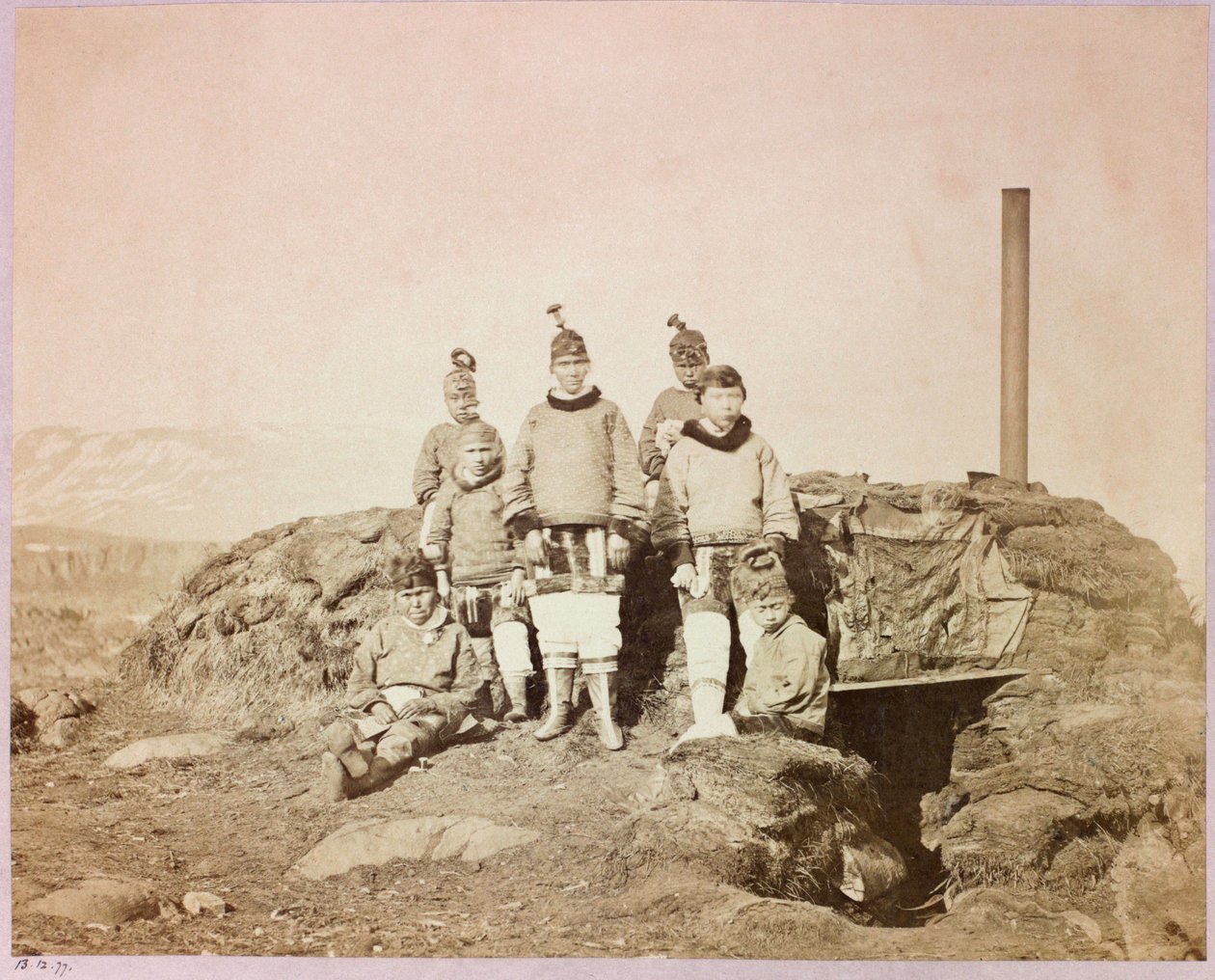 Arctic Expedition (1875-1876) by Captain George Nares: Group of Native Women at Disco by Frederick (attr. to) Barnard