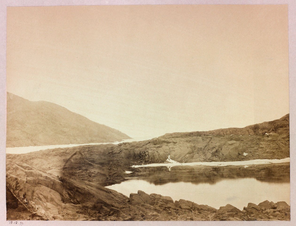 Arctic Expedition (1875-1876) by Captain George Nares: Looking toward Cape Sabine from Port Payer by Frederick (attr. to) Barnard