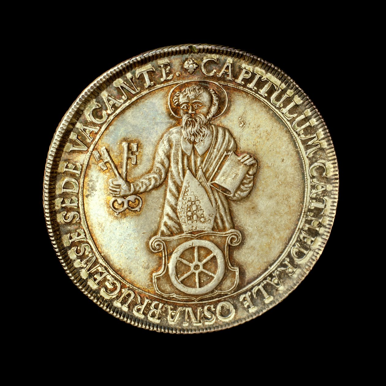 German Coin depicting full length figure of St. Peter, Patron Saint of the Bishopric by Hippolyte Lalaise Devéria