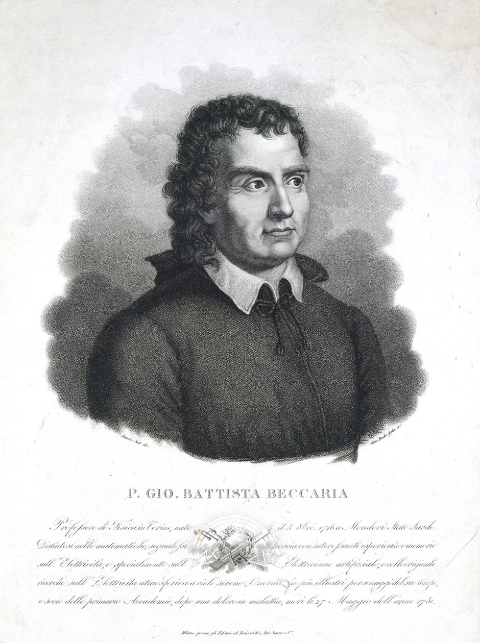 Giambatista Beccaria, Italian clergyman and scientist by Frederick (attr. to) Barnard