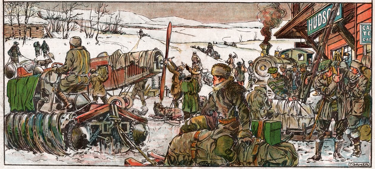 Gold seekers at a mining site in Ontario by . .