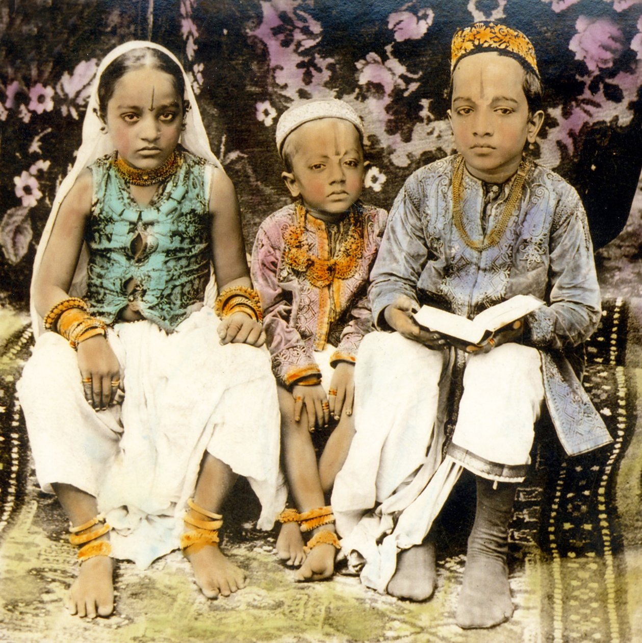 Hindu Children of a High Caste, Bombay, India 1922 by Frederick (attr. to) Barnard