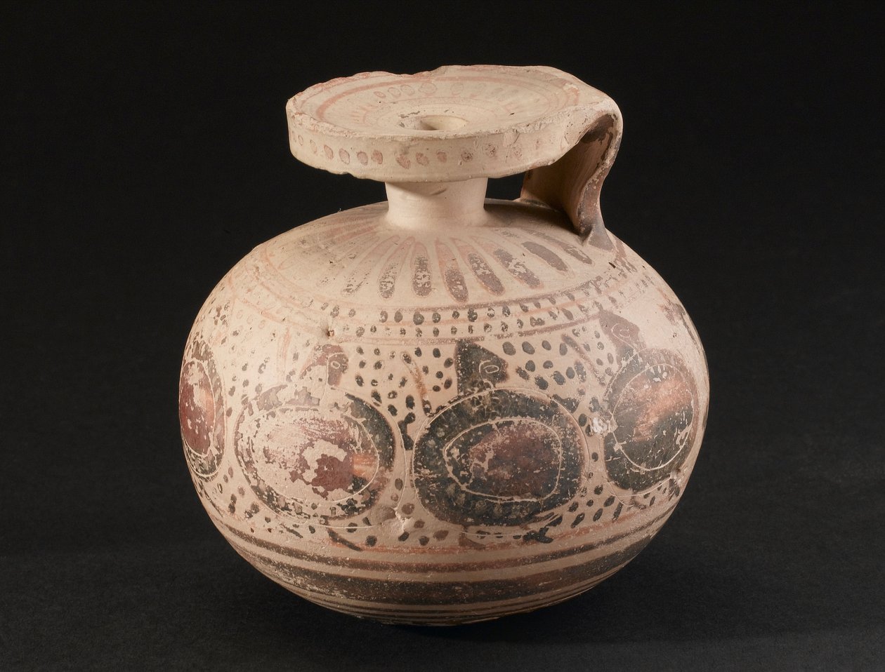 Hygiene Decorated pottery vessel, Corinthian, 575-550 BC by John Pardon
