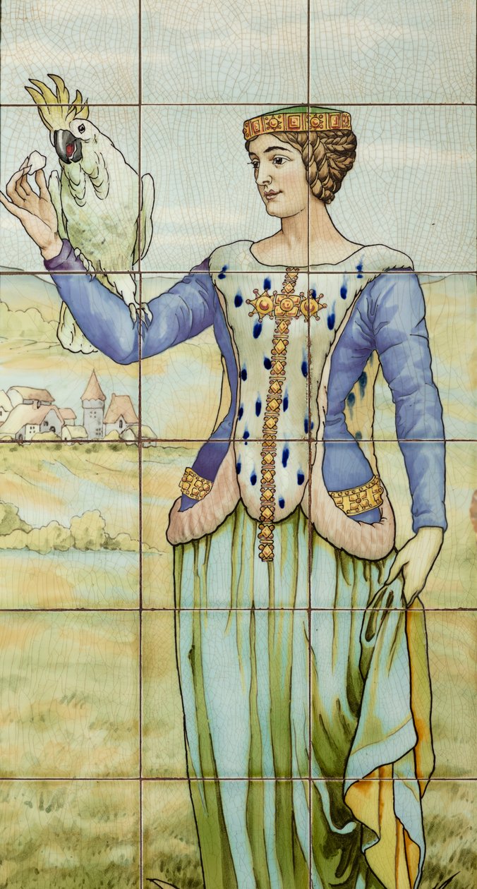 Interior View, Tile Panel, Painter Furcy Ernest Tondeur, Executor Boch Frères La Louvière by . .