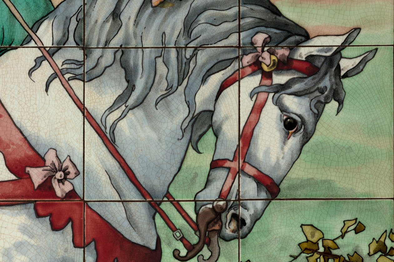 Interior View, Tile Panel, Painter Furcy Ernest Tondeur, Executor Boch Frères La Louvière, Second Panel, (Detail) by . .