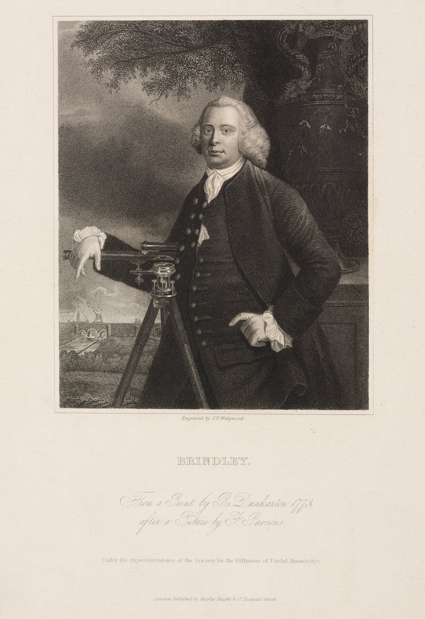 James Brindley, British Civil Engineer and Canal Builder by Frederick (attr. to) Barnard