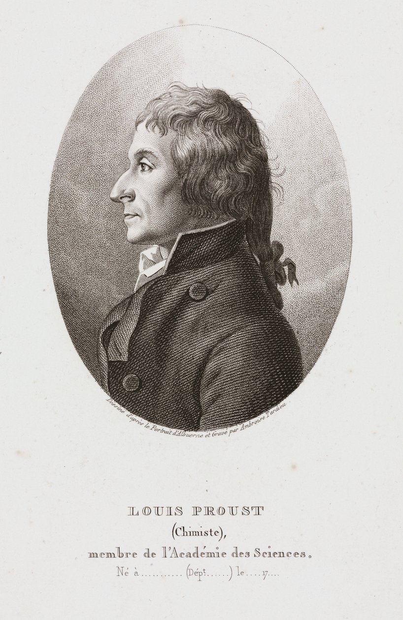Joseph Louis Proust, French Chemist, c 1795 by Frederick (attr. to) Barnard