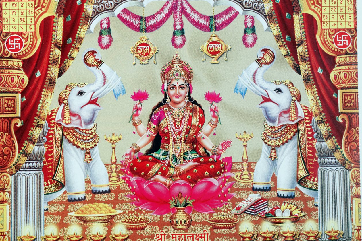 Lakshmi, the Wife of Vishnu, is Goddess of Prosperity, Good Fortune, and Beauty by . .