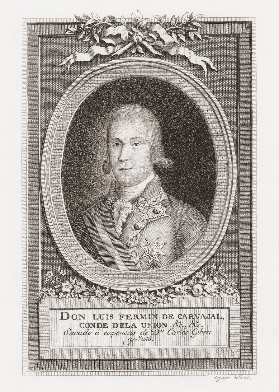 Luis Fermín de Carvajal, Conde de la Unión. Portrait. by . .