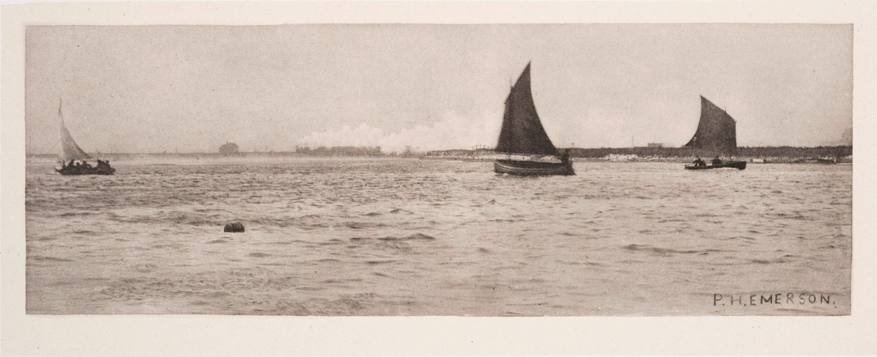 On Breydon Water, Sea-Fog Coming Up by Frederick (attr. to) Barnard