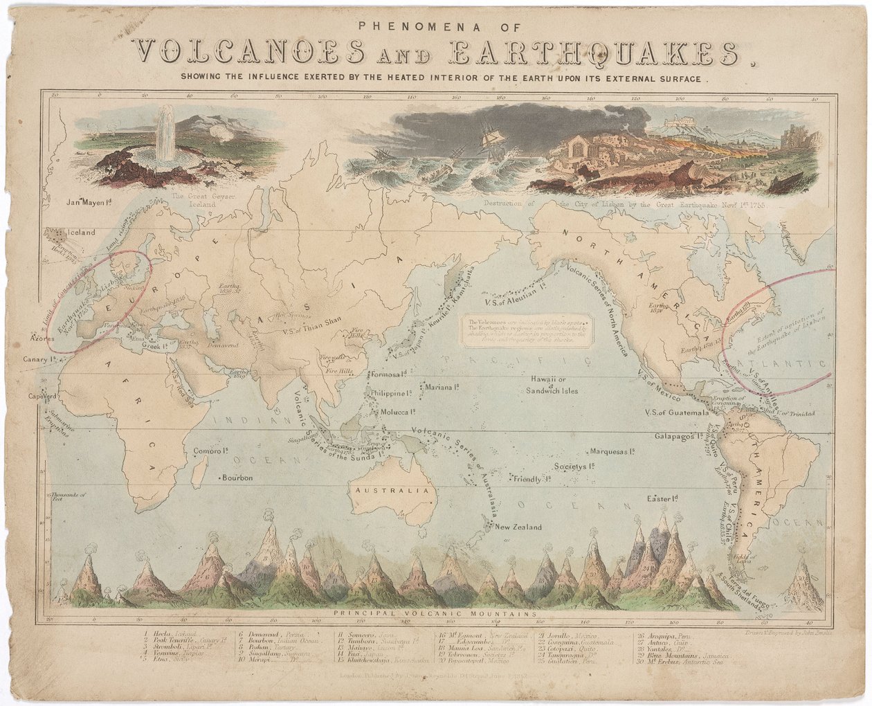 Phenomena of Volcanoes and Earthquakes, 3 June 1852 by John Pardon