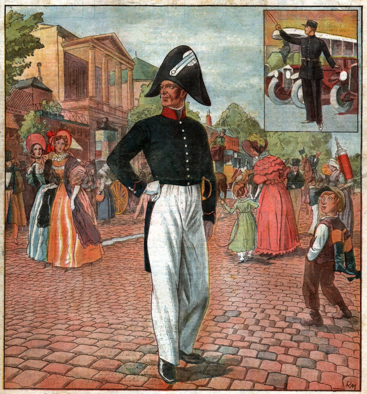 Policeman in Paris by Ferdinand Georg Waldmuller