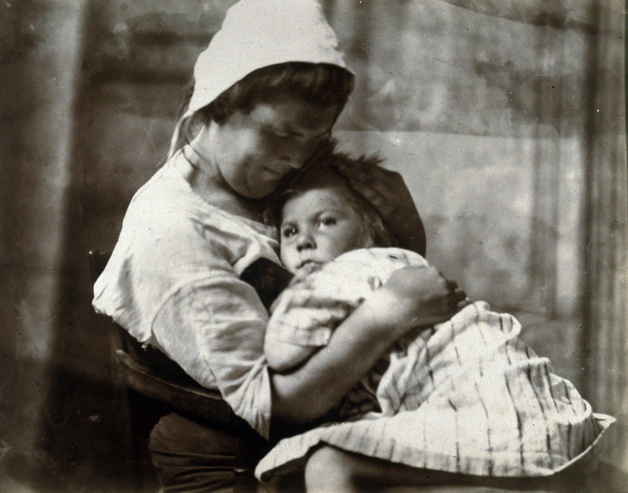 Portrait of a mother and her daughter, c 1900-1905 by Frederick (attr. to) Barnard