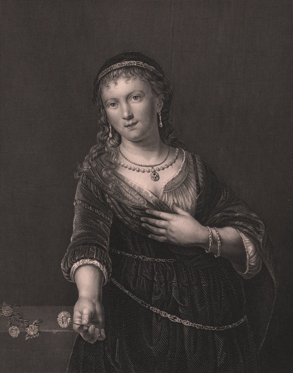 Portrait of Saskia van Uylenburgh, wife of Rembrandt, from Payne