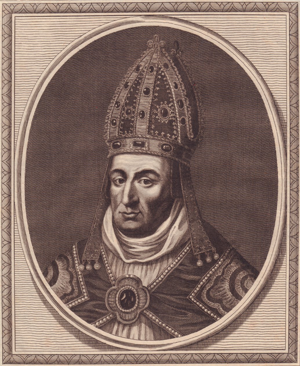 Portrait of William Waynflete, Bishop of Winchester, copper engraving by John Goldar by William Walcutt