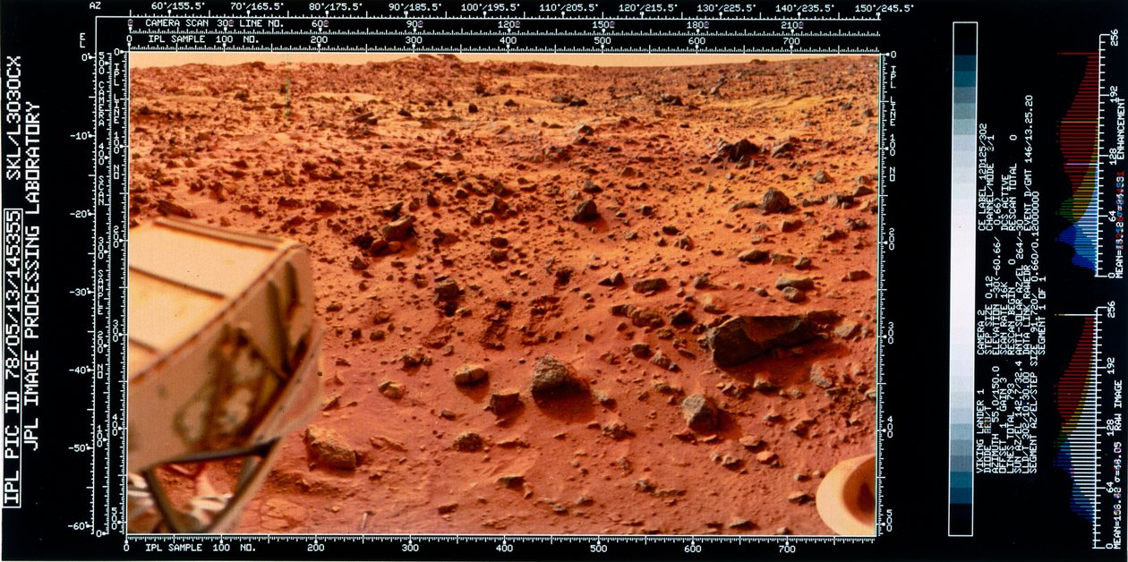 Spacecraft, USA, Viking Close-Up View of the Martian Landscape from the Viking 1 Lander by Ferdinand Georg Waldmuller