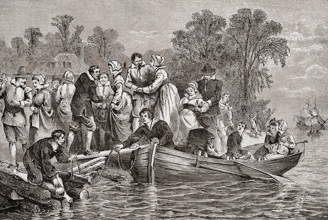 Tobacco Wives or Tobacco Brides Arrive in Jamestown, Virginia, USA by . .