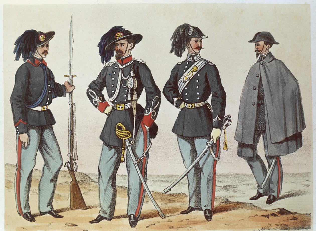 Uniforms - Italian Risorgimento, end of 19th century by . .