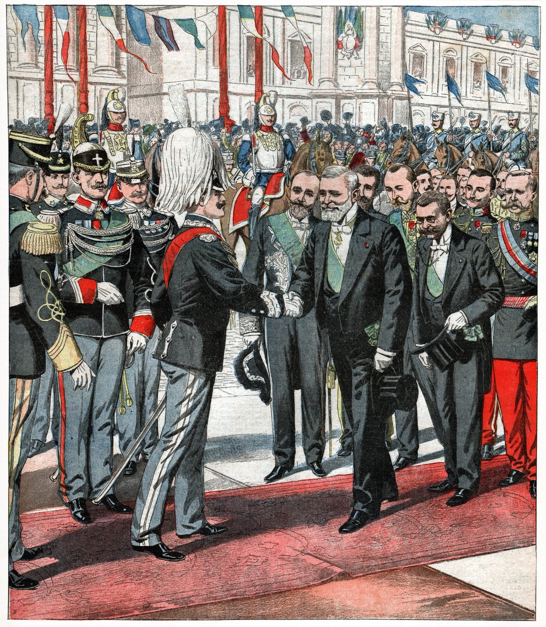 Victor Emmanuel III and Emile Loubet by . .