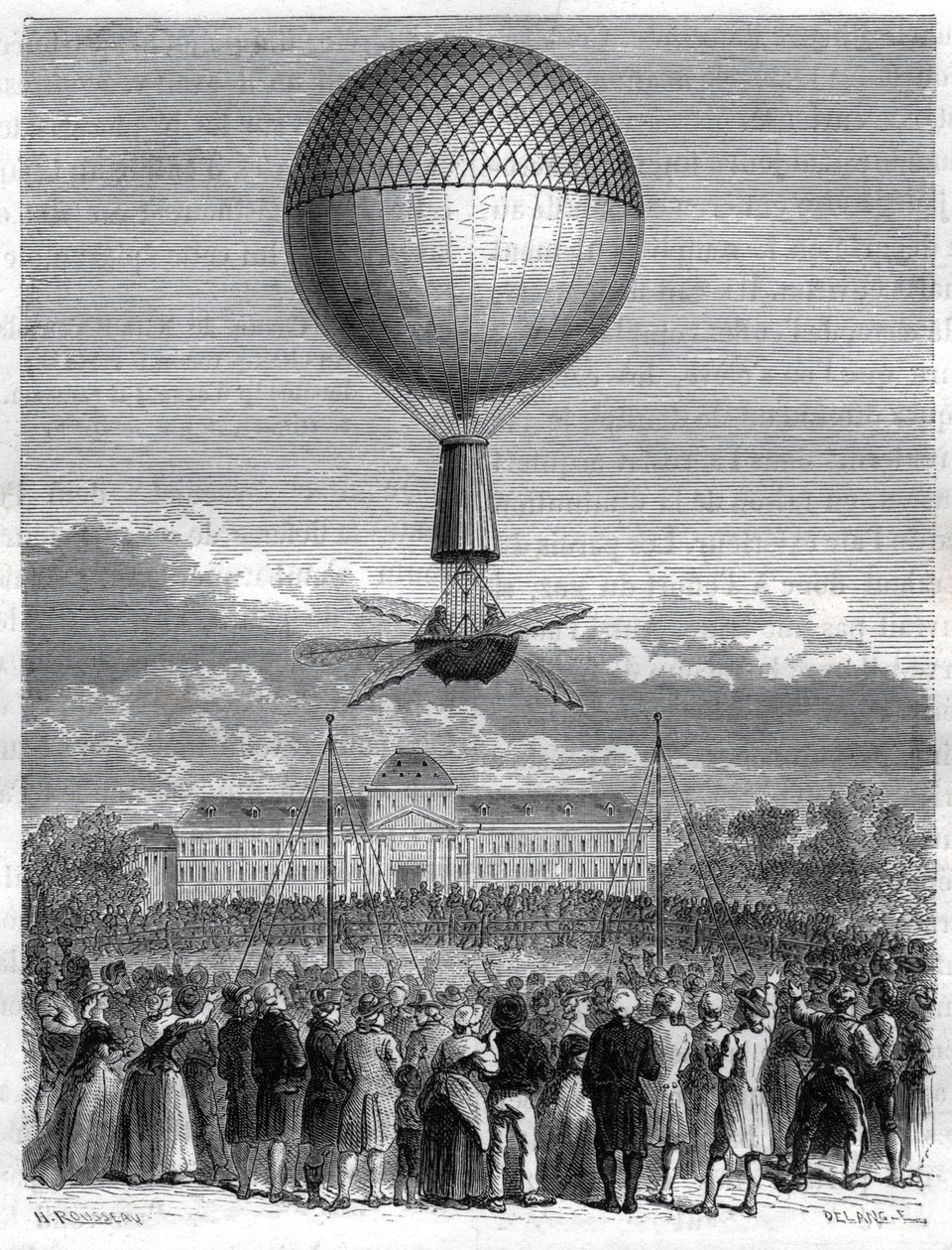 Flight of Jean Pierre Blanchard by Frederick (attr. to) Barnard