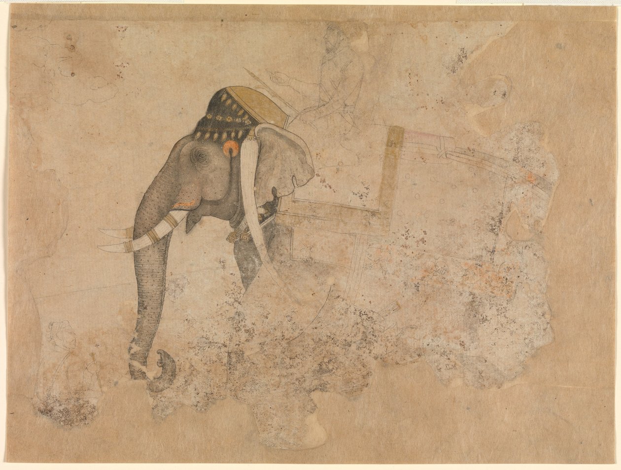 Hashim. Elephant and Rider by Hashim