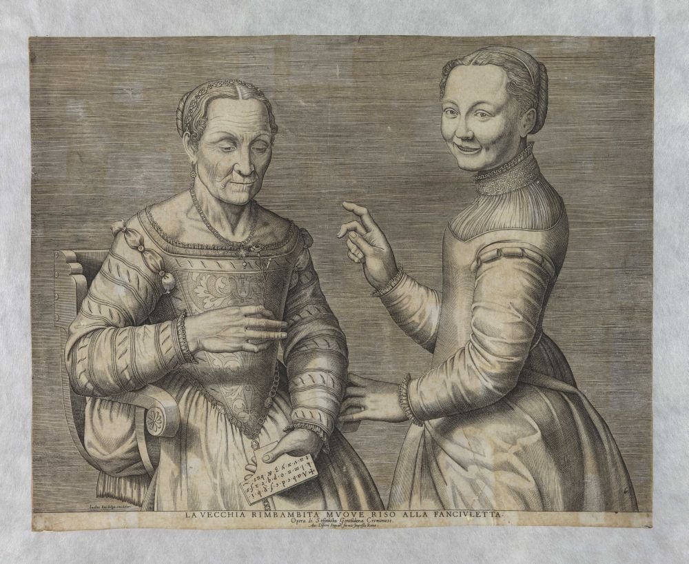 Old Woman and Laughing Girl by after Sofonisba Anguissola