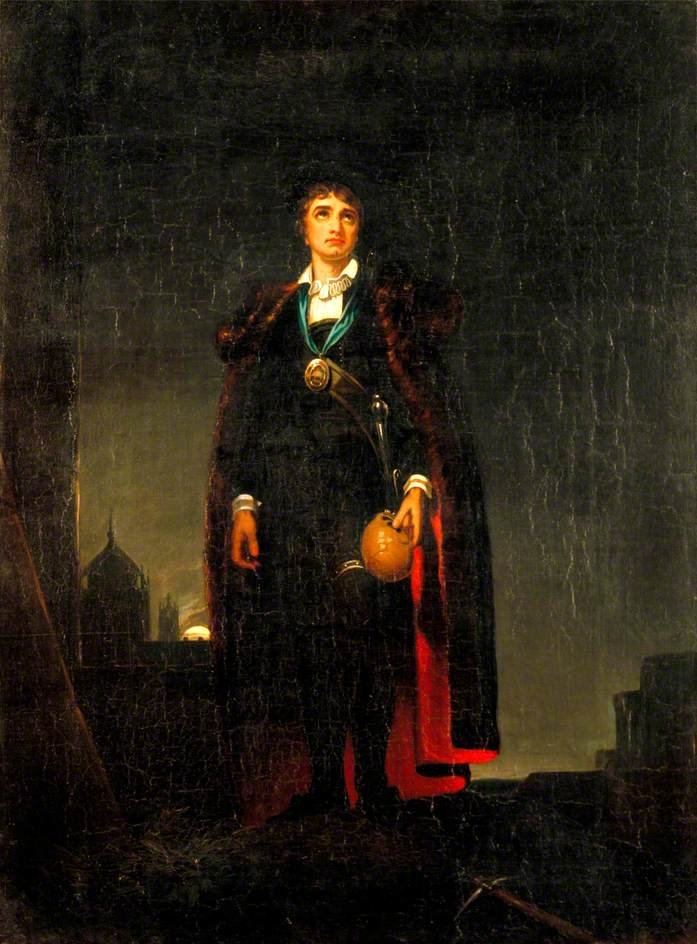 John Philip Kemble as Hamlet in Hamlet by William Shakespeare by after Thomas Lawrence