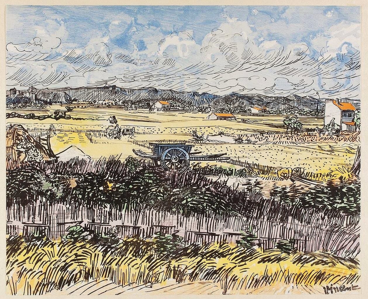 Harvest in Provence by Vincent van Gogh