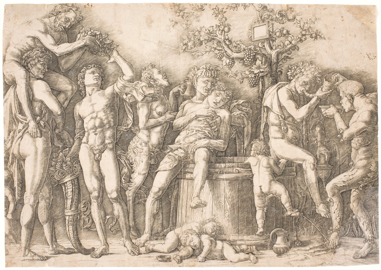 Bacchanal by the Wine Vat by after Andrea Mantegna