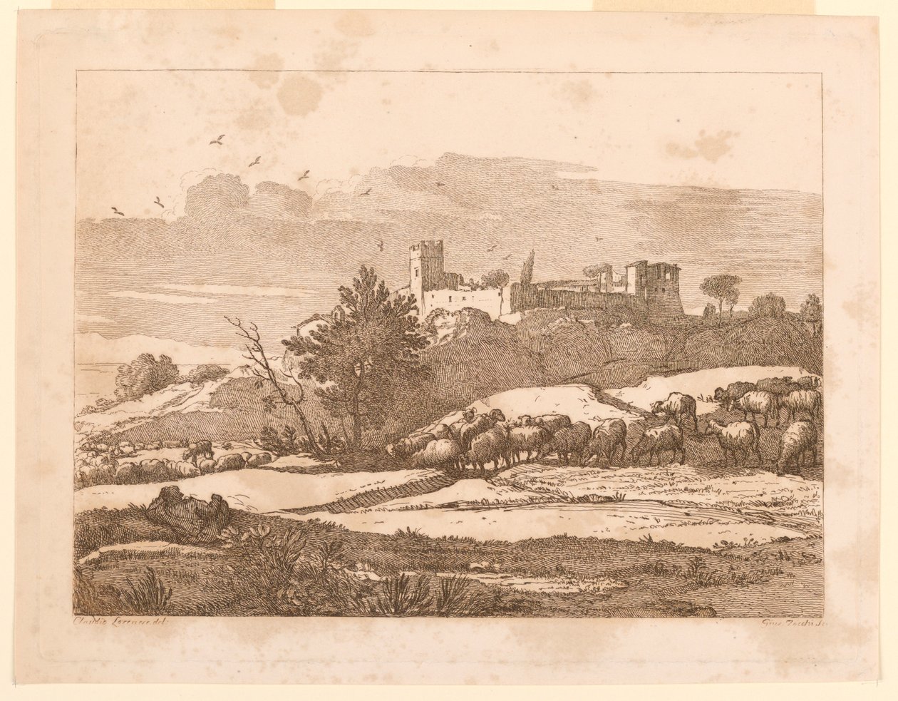 Landscape with a Castle by after Claude Lorrain