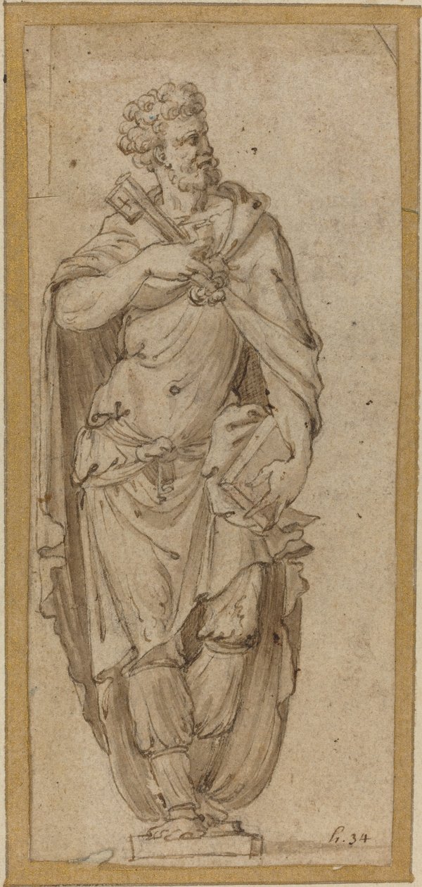 Saint Peter by after Francesco Salviati