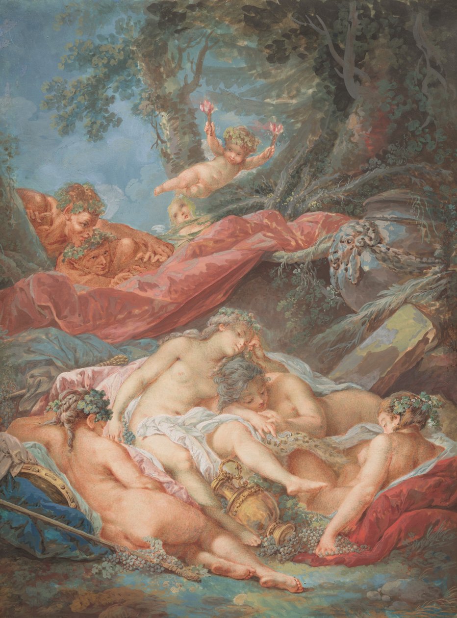 Sleeping Bacchantes by after François Boucher Jacques Charlier