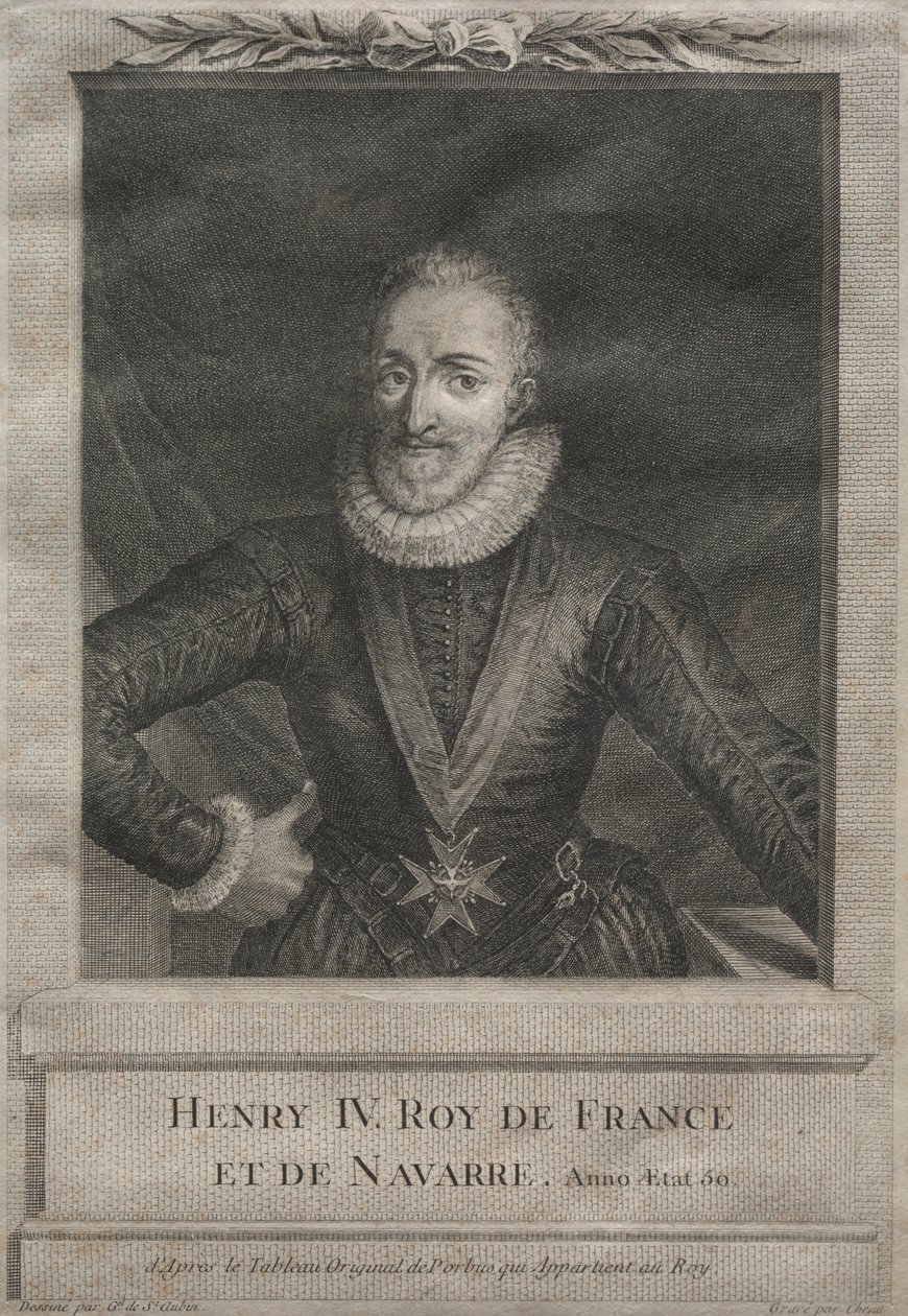 Henry IV, King of France by after Gabriel de Saint Aubin