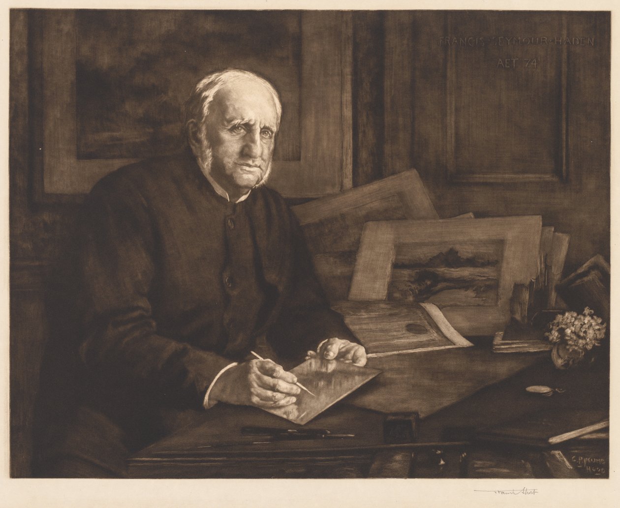 Sir Francis Seymour Haden by after George Percy Jacomb Hood
