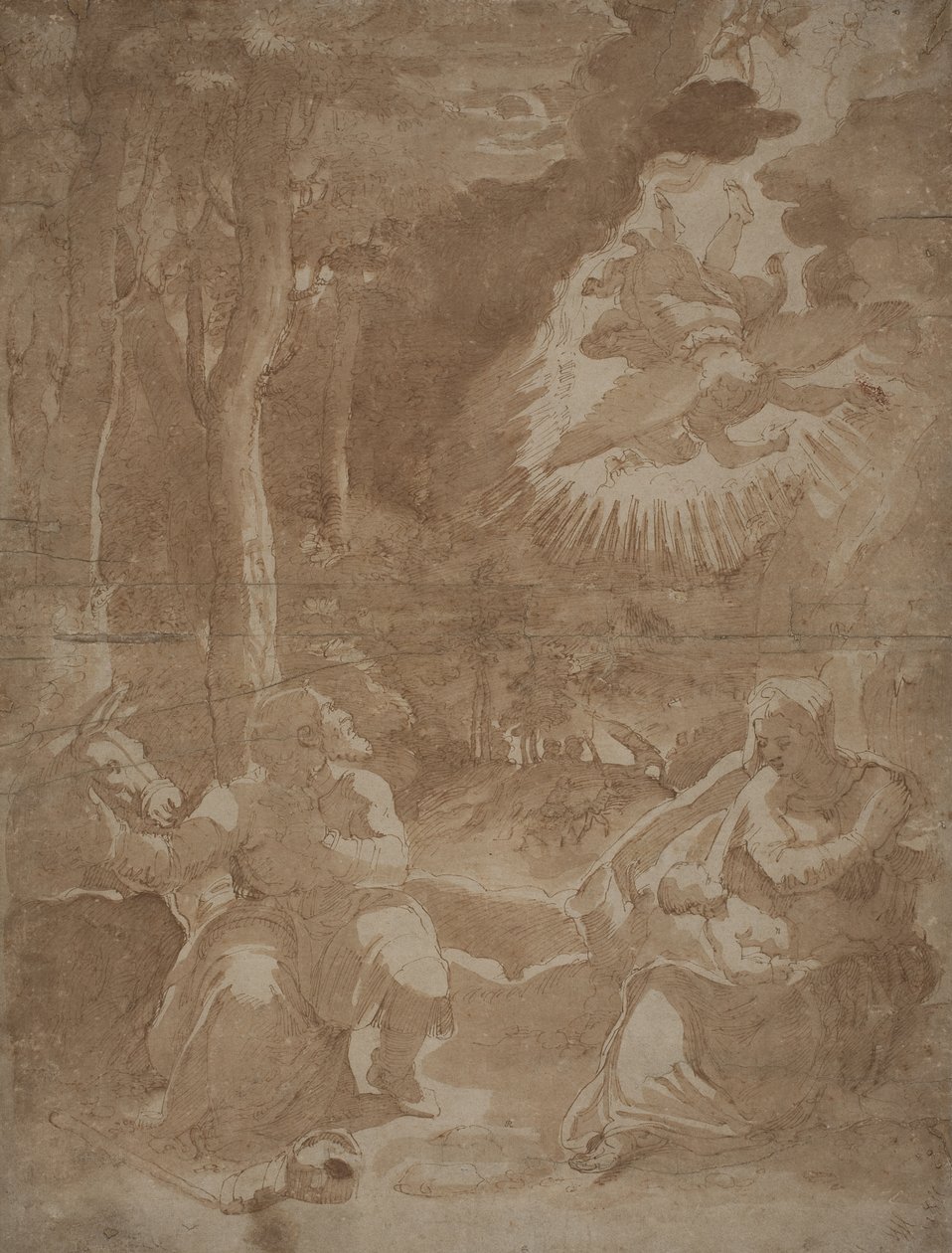 Rest on the Flight into Egypt by after Girolamo Muziano