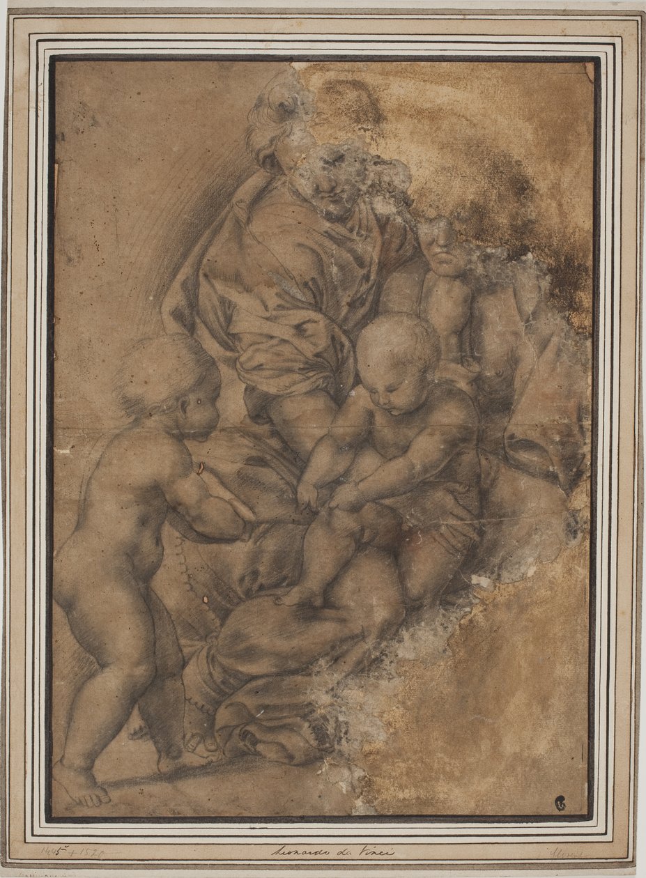The Holy Family with the infant John the Baptist (after Giulio Romano’s Madonna della Gatta) by after Giulio Romano