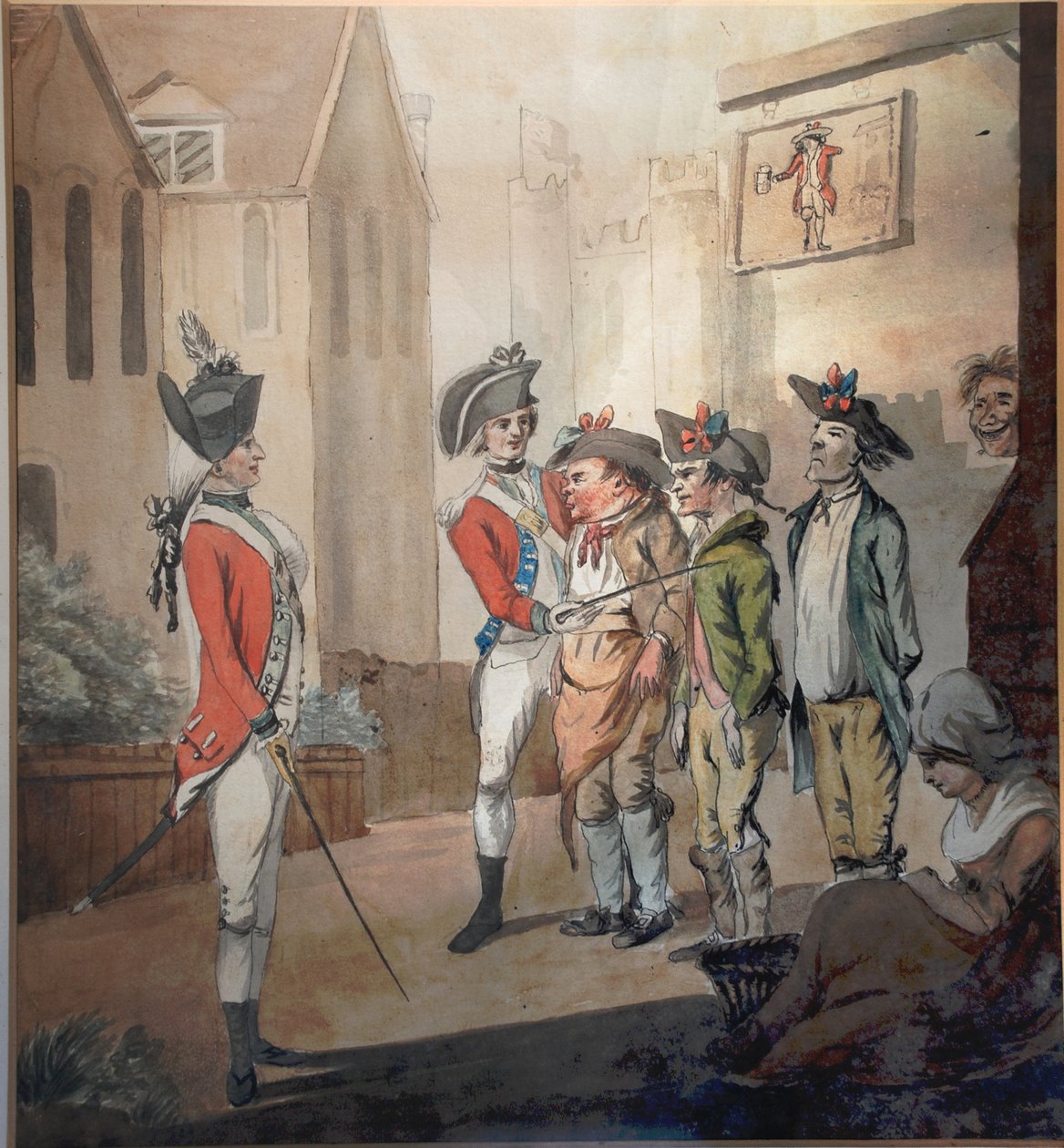 British Army, British Recruiting Party, 1780 by after Henry William Bunbury