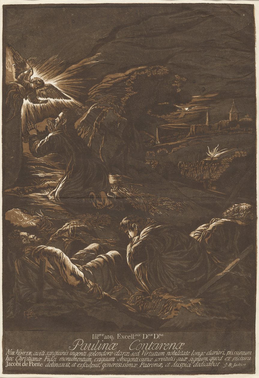 Christ on the Mount of Olives by after Jacopo Bassano John Baptist Jackson