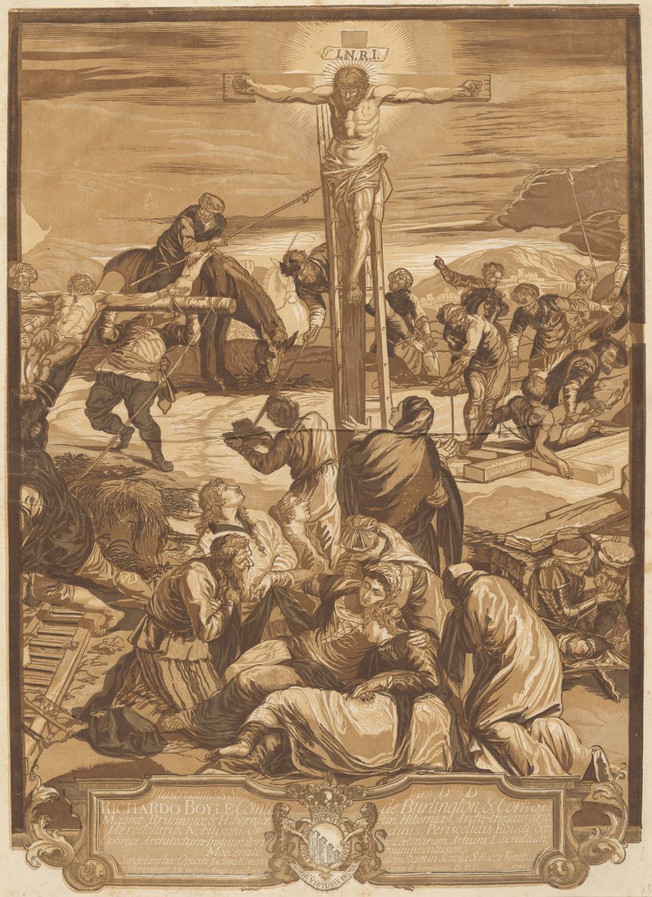The Crucifixion (Center Panel) by after Jacopo Tintoretto John Baptist Jackson