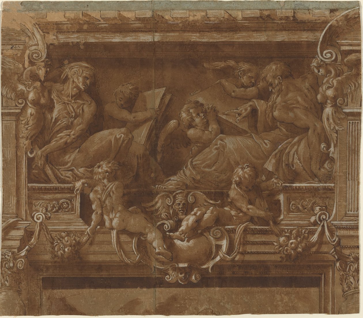 Prophet and Sybil by after Jacopo Zanguidi Italian 16th Century called Bertoia