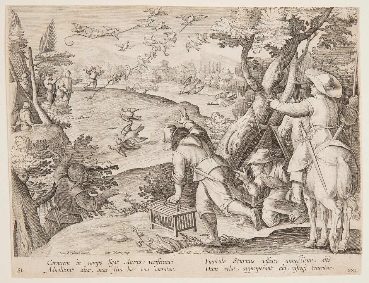 Fowling by after Jan van der Straet, called Stradanus