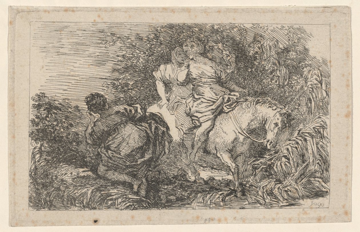 The Flight of Cloelia by after Livio Mehus Jean Honoré Fragonard