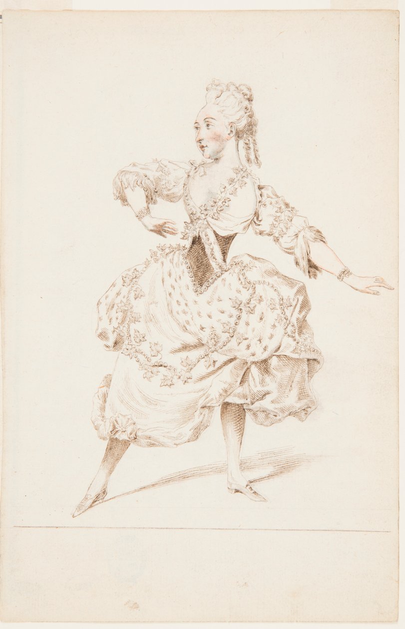 A Ballet Dancer, Mademoiselle Marie Allard by after Louis Carrogis, called Carmontelle