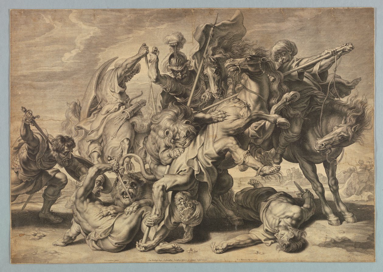 Great Lion Hunt by after Peter Paul Rubens