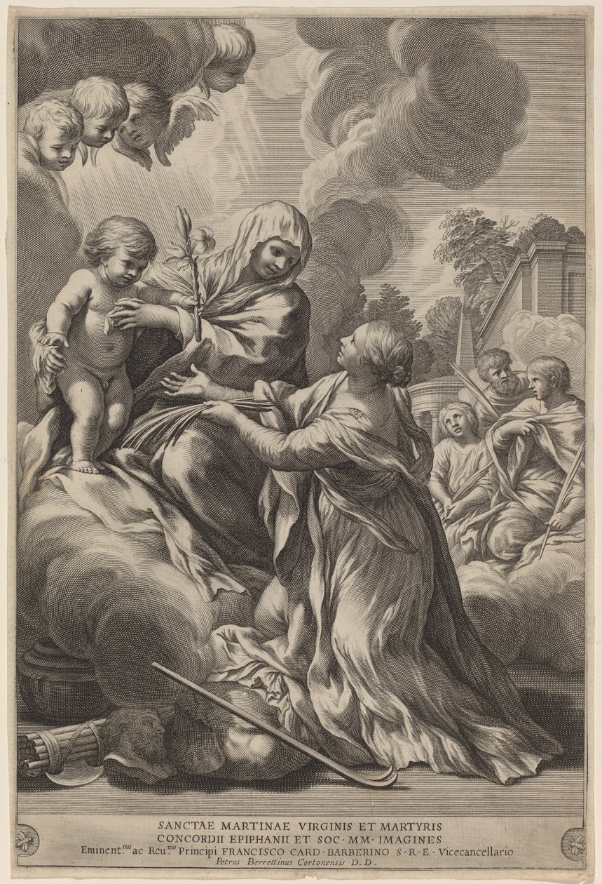 Virgin and Child with Martyrs by after Pietro da Cortona