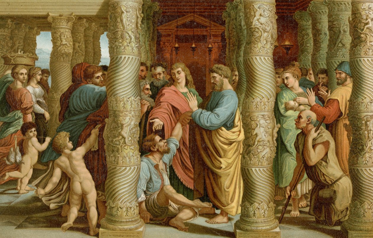 Healing of the Lame-born by after Raphael