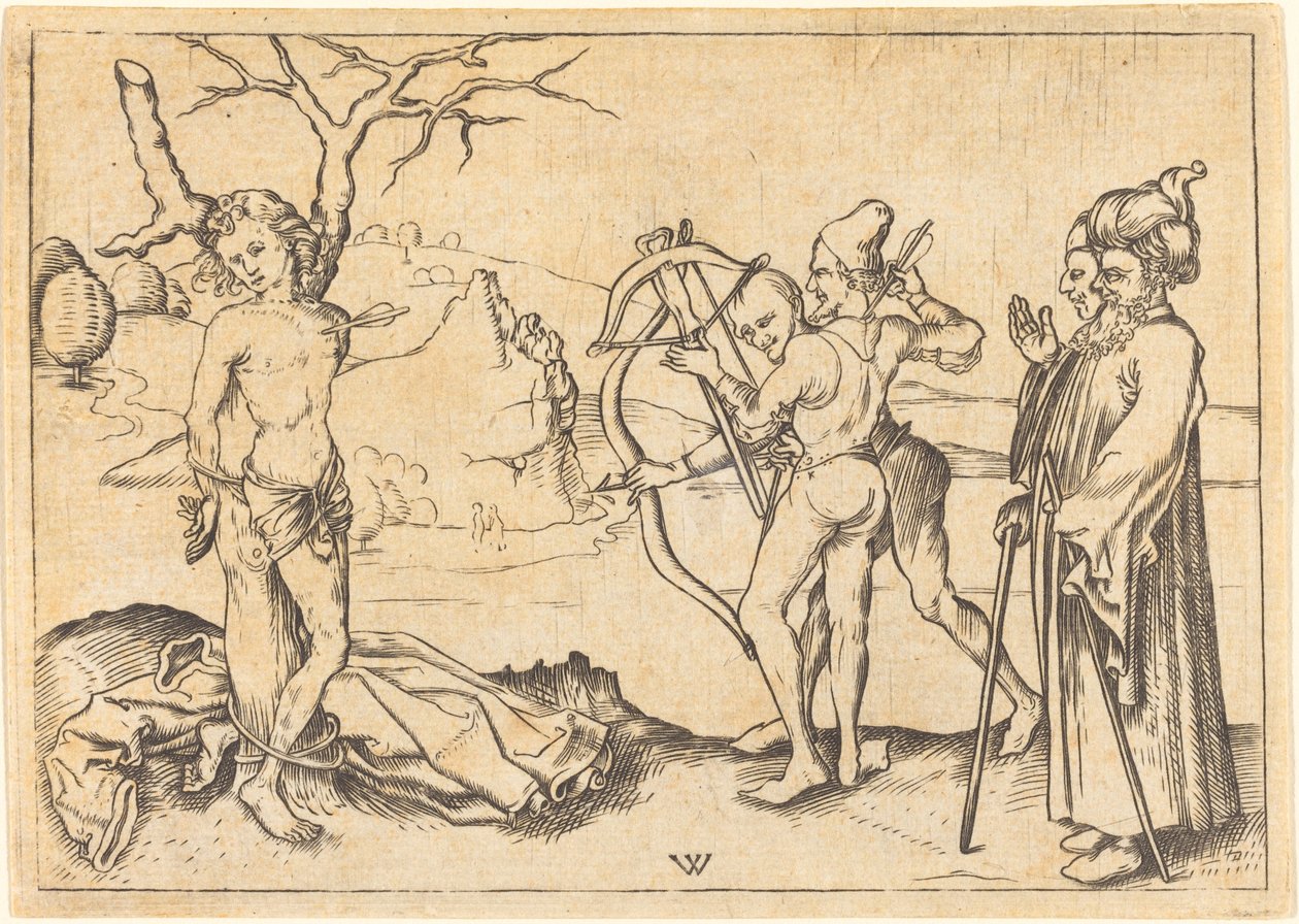 Martyrdom of Saint Sebastian by after Wenzel von Olmutz