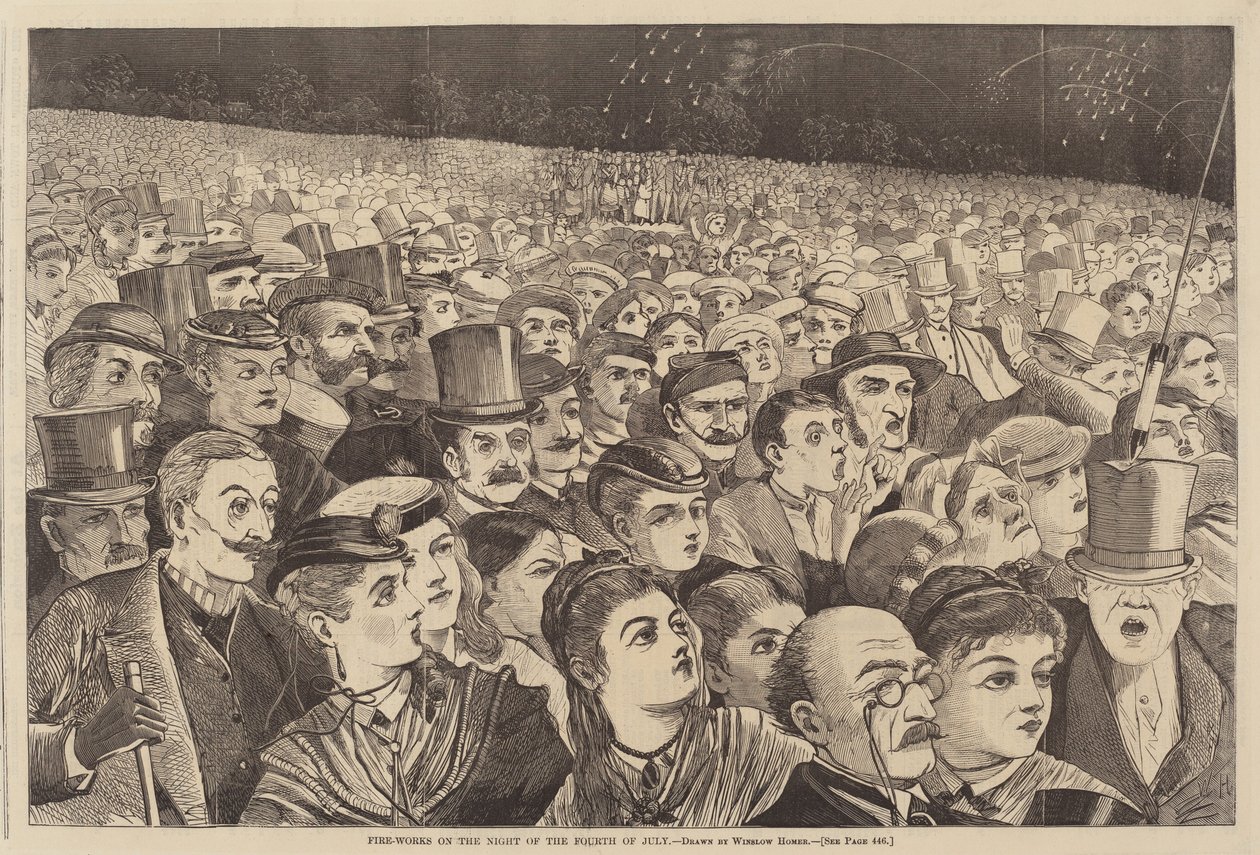 Fireworks on the Night of the Fourth of July by Winslow Homer