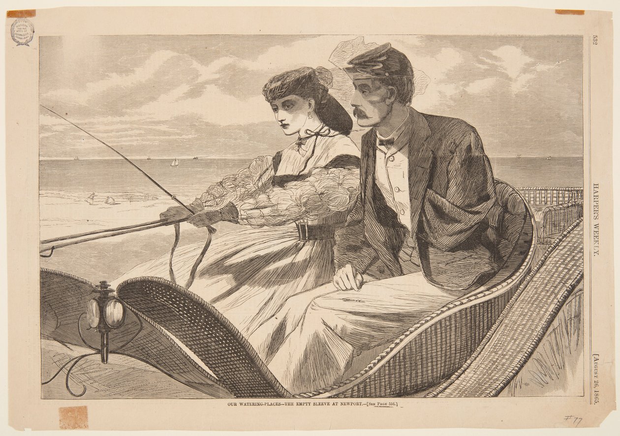 Our Watering Places - The Empty Sleeve at Newport by after Winslow Homer