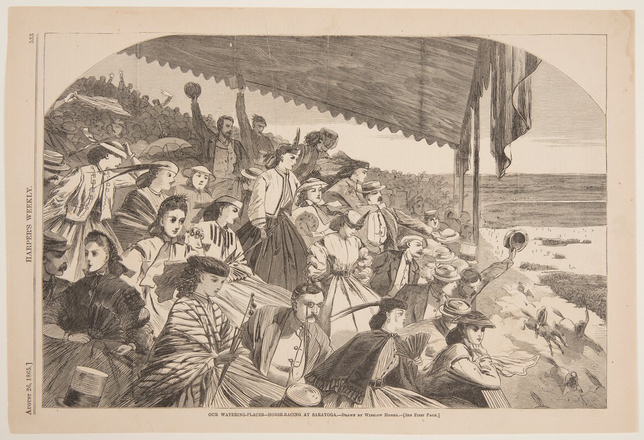 Our Watering Places – Horse Racing at Saratoga by after Winslow Homer